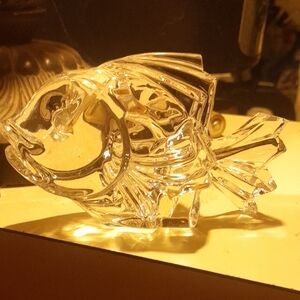 Elegant Clear Glass Fish Ornament